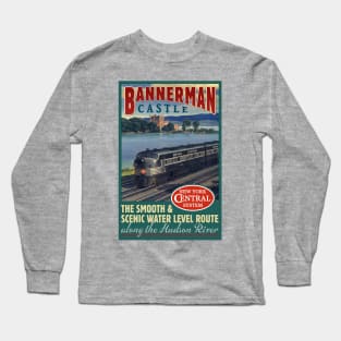 Bannerman Castle Hudson River NY Central Railroad Poster Long Sleeve T-Shirt